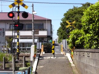 近所にこんな踏み切りがある。開かずの踏み切りも近所にあってムカツクけど、開きっぱなしというのもどうかと思う。